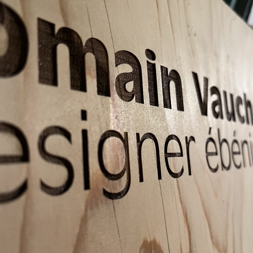 détail de la gravure laser